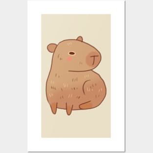 Cute Capybara art Posters and Art